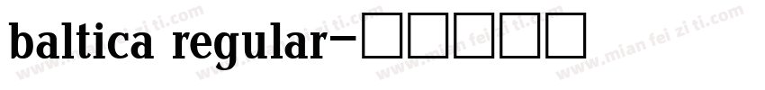 baltica regular字体转换